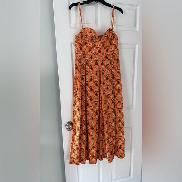 NWT AGUA BY AGUA BENDITA Mambo Herbal Floral Midi Dress - Picture 6 of 8